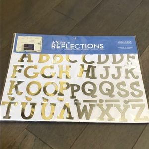 Sticky mirror letters for crafting.